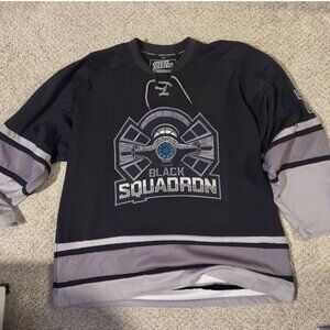 Geeky Jerseys Black Squadron Vader 77 Hockey Jersey 3XL